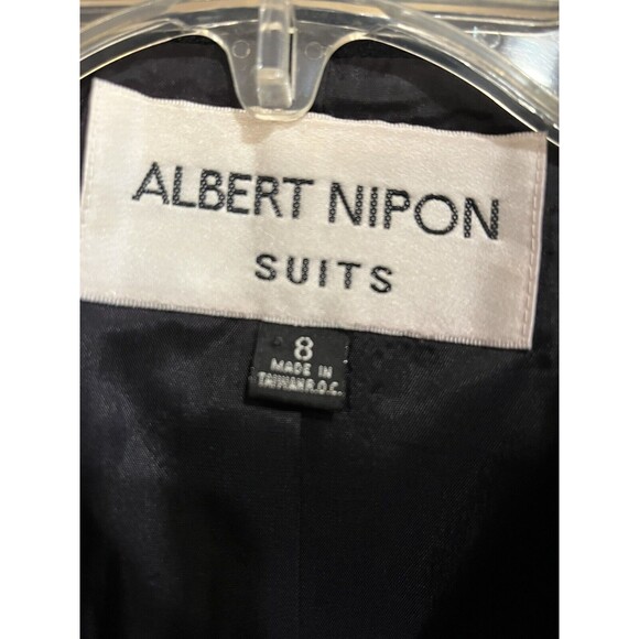 ALBERT NIPON Vintage Peplum Jacket Pencil Skirt Wool Gold Buttons Career Sz 8 - Picture 3 of 15
